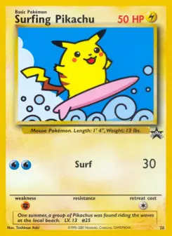 Surfing Pikachu — Wizards Black Star Promos