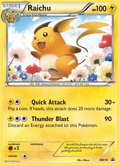 Raichu — BW Black Star Promos
