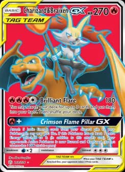 Charizard & Braixen GX — Cosmic Eclipse