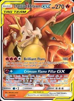 Charizard & Braixen GX — Cosmic Eclipse