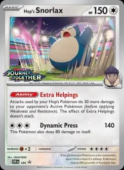 Hop's Snorlax — SVP Black Star Promos