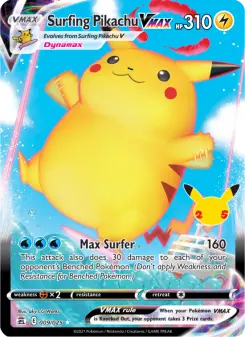 Surfing Pikachu VMAX — Celebrations